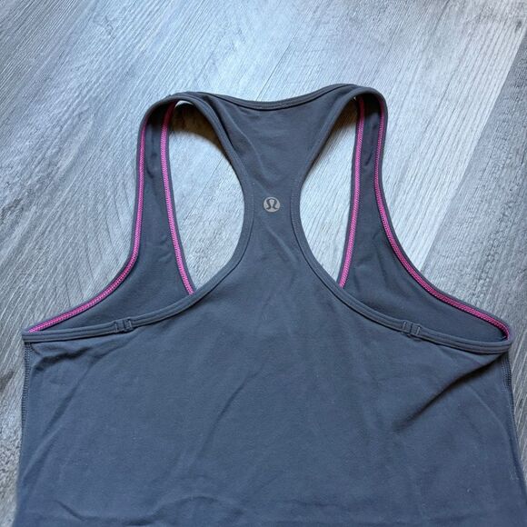Lululemon Cool Racerback Tank Top CRB Gray 6 Workout Gym - Picture 5 of 10